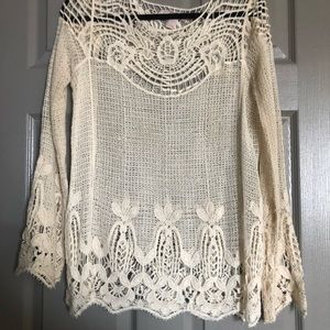 Lace long sleeve shirt